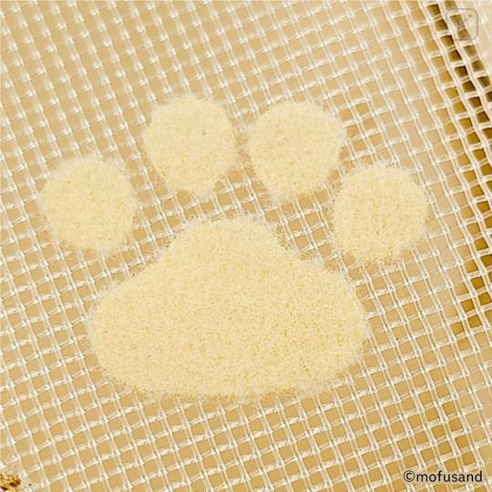 Japan Mofusand Round Mesh Pouch - Cat / Sweets Nyan Yellow Paw - 7