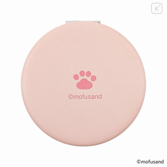 Japan Mofusand 2-sided Compact Mirror - Cat / Rabbit Nyan Baby Pink Paw - 5