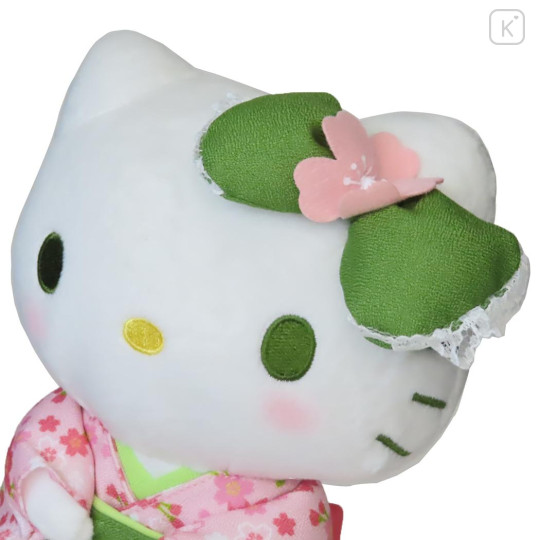 Japan Sanrio Plush Toy - Hello Kitty / Matcha Sakura Kimono - 3