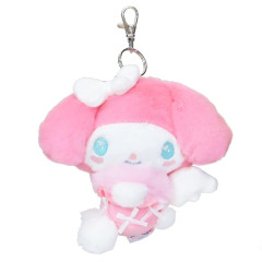 Japan Sanrio Mascot Holder - My Melody / Fluffy Angel Pink