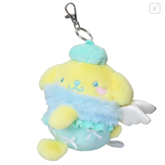 Japan Sanrio Mascot Holder - Pompompurin / Fluffy Angel Mint - 1