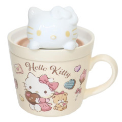 Japan Sanrio Mascot Mug - Hello Kitty / Cafe Latte Art