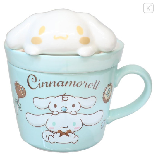 Japan Sanrio Mascot Mug - Cinnamoroll : Cafe Latte Art - 1