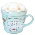 Japan Sanrio Mascot Mug - Cinnamoroll : Cafe Latte Art - 1