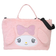 Japan Sanrio 2-way Soft Fur Shoulder Bag - My Melody / Heart Eyes