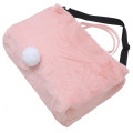 Japan Sanrio 2-way Soft Fur Shoulder Bag - My Melody / Heart Eyes - 2