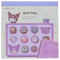 Japan Sanrio Square Memo Pad - Kuromi / Chocolate