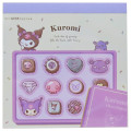 Japan Sanrio Square Memo Pad - Kuromi / Chocolate - 1