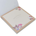 Japan Sanrio Square Memo Pad - Hello Kitty & Kuromi & My Melody / Chocolate - 2