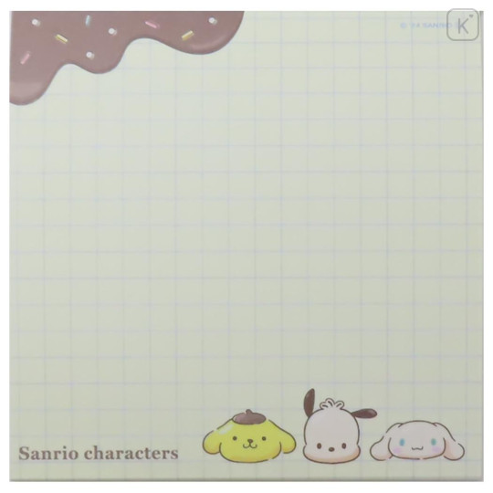 Japan Sanrio Square Memo Pad - Cinnamoroll & Pochacco & Pompompurin : Chocolate - 3