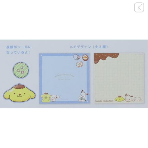 Japan Sanrio Square Memo Pad - Cinnamoroll & Pochacco & Pompompurin : Chocolate - 4