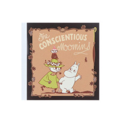 Japan Moomin Square Memo Pad - Moomintroll / Friends Brown