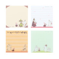 Japan Moomin Square Memo Pad - Moomintroll / Friends Brown - 3