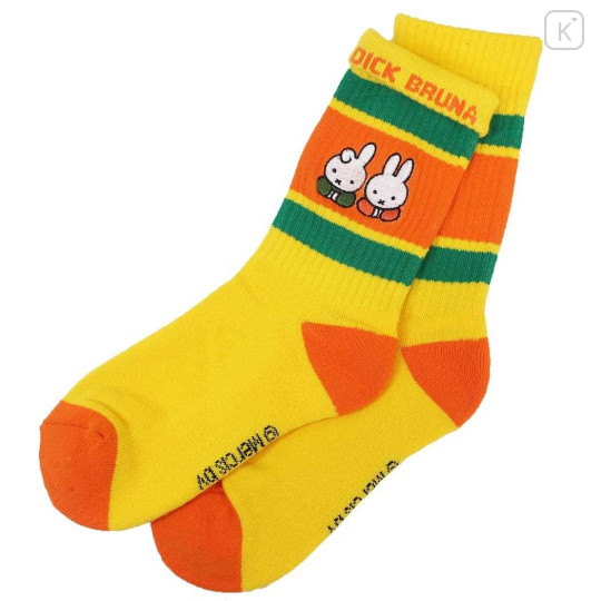 Japan Miffy Crew Socks - Miffy : Colorful Yellow Orange Green - 1