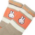Japan Miffy Crew Socks - Miffy : Colorful Cappuccino Orange Beige - 2