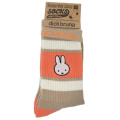 Japan Miffy Crew Socks - Miffy : Colorful Cappuccino Orange Beige - 3