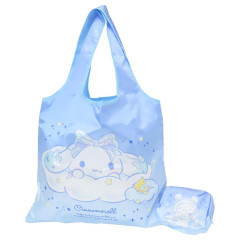 Japan Sanrio Satin Eco Bag - Cinnamoroll / Sky Blue