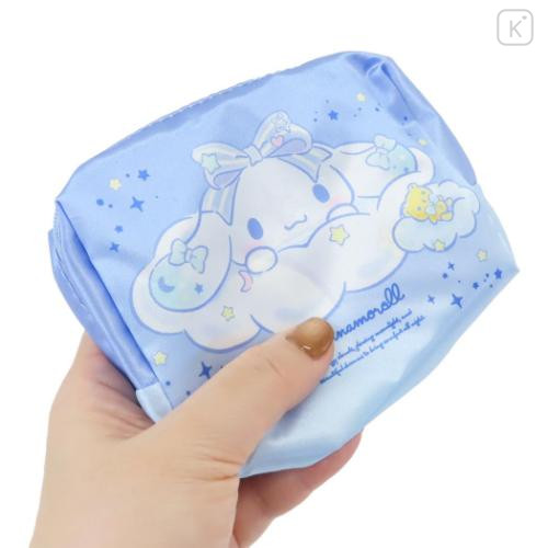 Japan Sanrio Satin Eco Bag - Cinnamoroll / Sky Blue - 4