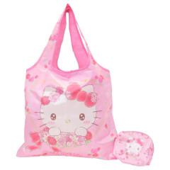 Japan Sanrio Satin Eco Bag - Hello Kitty / Pink Rose