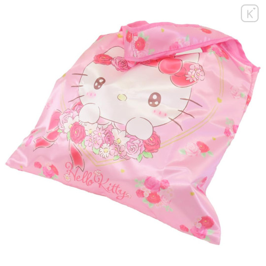 Japan Sanrio Satin Eco Bag - Hello Kitty / Pink Rose - 2