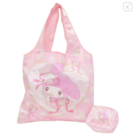 Japan Sanrio Satin Eco Bag - My Melody / Pink Rose - 1