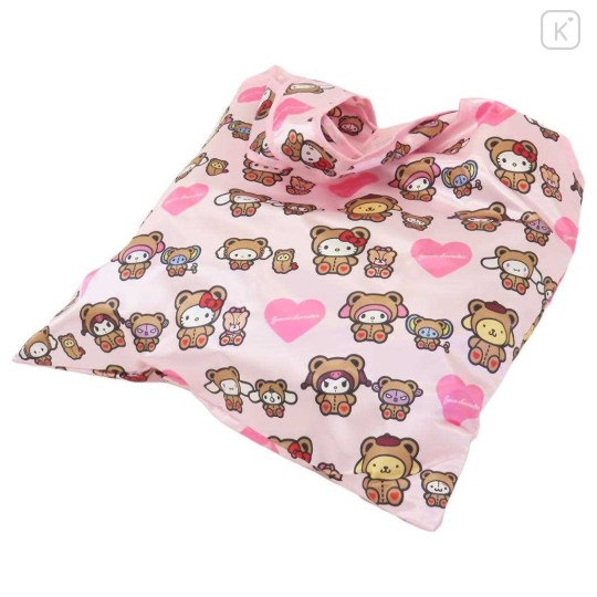 Japan Sanrio Satin Eco Bag - Characters / Teddy Bear Love - 2