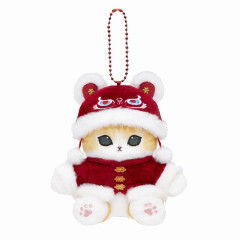 Japan Mofusand Mascot Holder - Cat Nyan / Traditional Chinese Style New Year Red Hat Deep