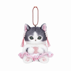 Japan Mofusand Mascot Holder - Cat Nyan / Traditional Chinese Style New Year Peach Dress