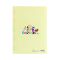 Japan Disney 5 Pockets A4 Index File Holder - Alice in Wonderland : Weird Wavy Yellow - 2