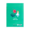 Japan Disney 3 Pockets A5 Index File - Alice in Wonderland : Weird Wavy Green - 2