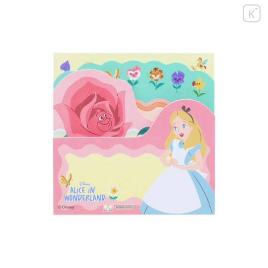 Japan Disney Sticky Notes - Alice in Wonderland / Weird Wavy Flower - 1