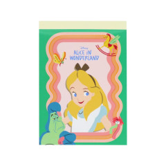 Japan Disney Mini Notepad - Alice in Wonderland / Weird Wavy Green