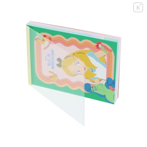 Japan Disney Mini Notepad - Alice in Wonderland / Weird Wavy Green - 4