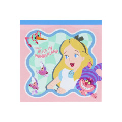 Japan Disney Square Memo Pad - Alice in Wonderland / Weird Wavy Pink