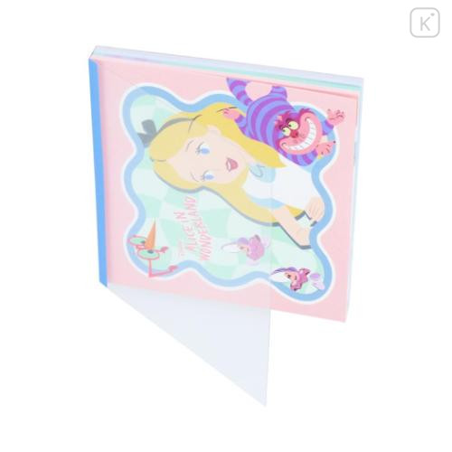 Japan Disney Square Memo Pad - Alice in Wonderland / Weird Wavy Pink - 4