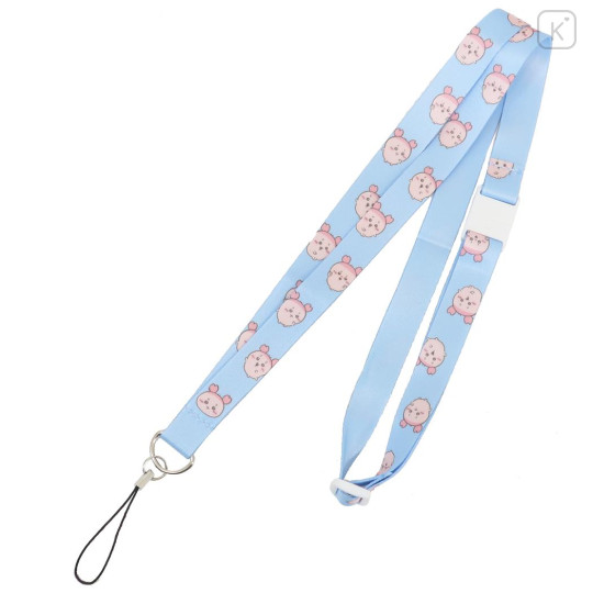 Japan Chiikawa Lanyard - Furuhonya Kani-chan : Blue All Over Pattern - 1
