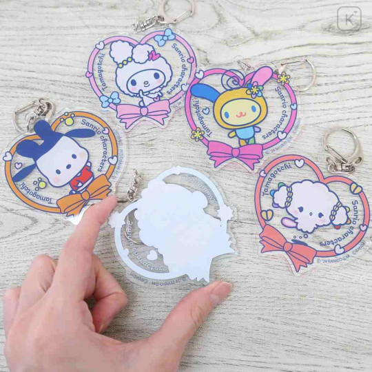 Japan Sanrio × Tamagotchi Acrylic Keychain - Pochacco / Heart - 2