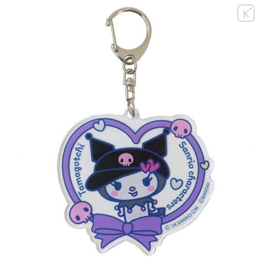 Japan Sanrio × Tamagotchi Acrylic Keychain - Kuromi / Heart - 1