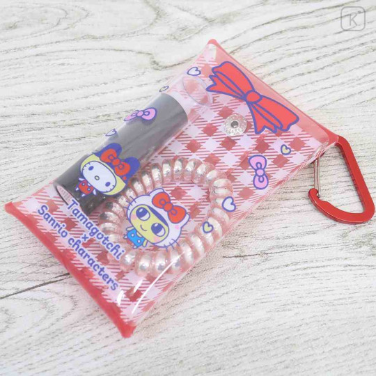 Japan Sanrio × Tamagotchi Clear Multi Case (S) - Hello Kitty / Gingham - 3