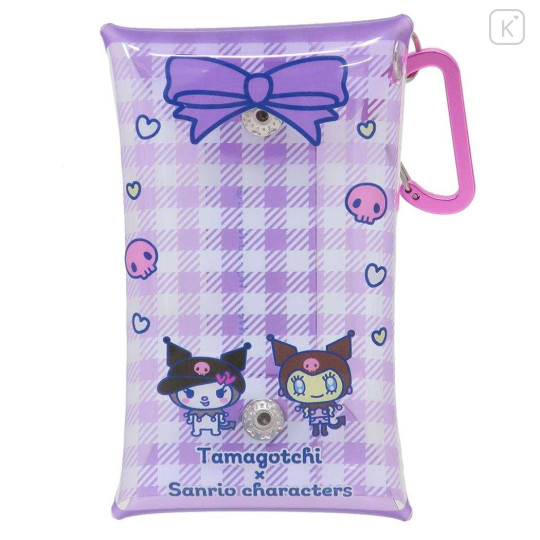 Japan Sanrio × Tamagotchi Clear Multi Case (S) - Kuromi / Gingham - 1