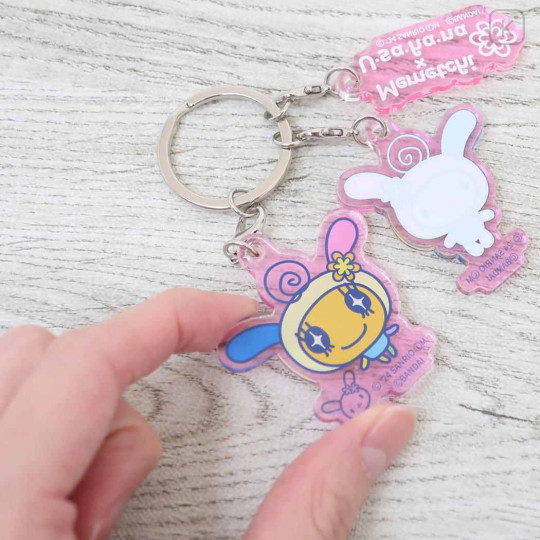 Japan Sanrio × Tamagotchi Acrylic Keychain 3 Charm - Usahana - 2