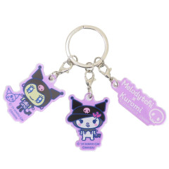 Japan Sanrio × Tamagotchi Acrylic Keychain 3 Charm - Kuromi