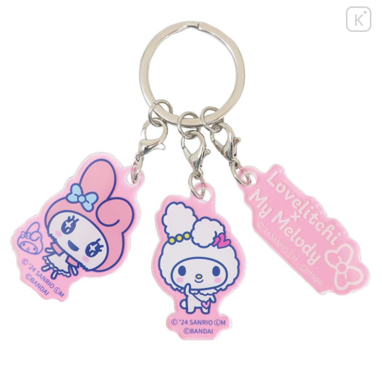 Japan Sanrio × Tamagotchi Acrylic Keychain 3 Charm - My Melody - 1