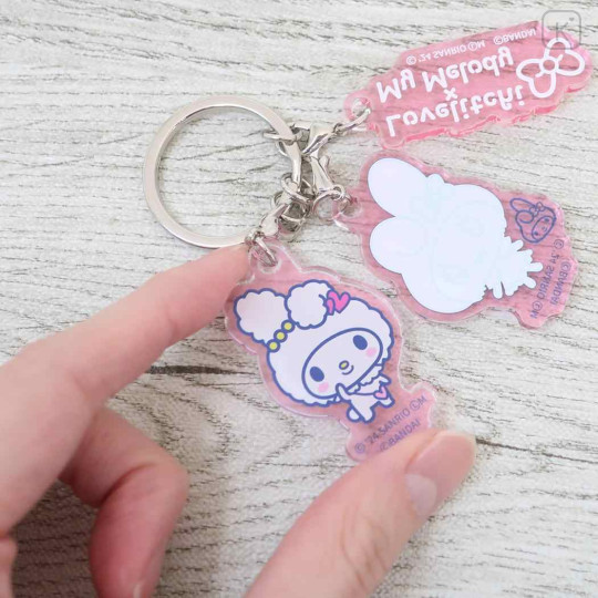 Japan Sanrio × Tamagotchi Acrylic Keychain 3 Charm - My Melody - 2