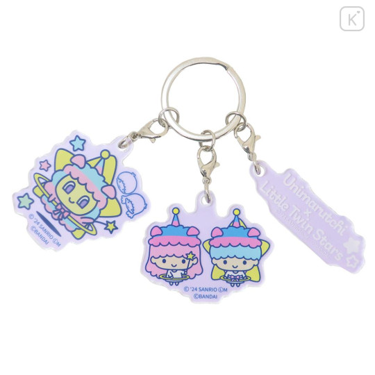 Japan Sanrio × Tamagotchi Acrylic Keychain 3 Charm - Little Twin Stars - 1