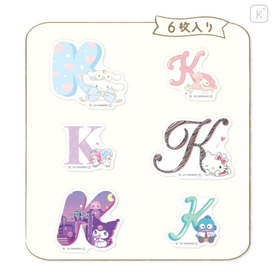 Japan Sanrio Big Moji Sticker - Characters / English Alphabet K - 2