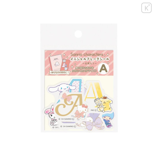 Japan Sanrio Big Moji Sticker - Characters / English Alphabet A - 1