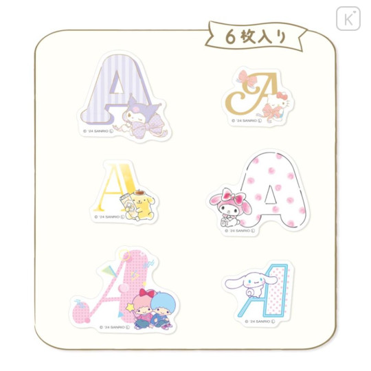 Japan Sanrio Big Moji Sticker - Characters / English Alphabet A - 2