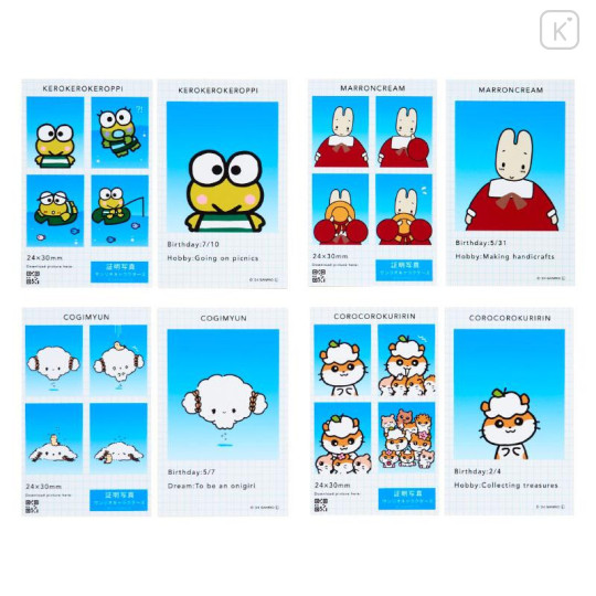 Japan Sanrio Secret ID Photo Sticker - Sanrio Characters : Blind Box - 5