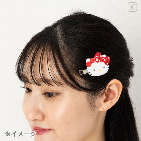 Japan Sanrio Original Bangs Clip Deluxe - Hello Kitty / Red - 5